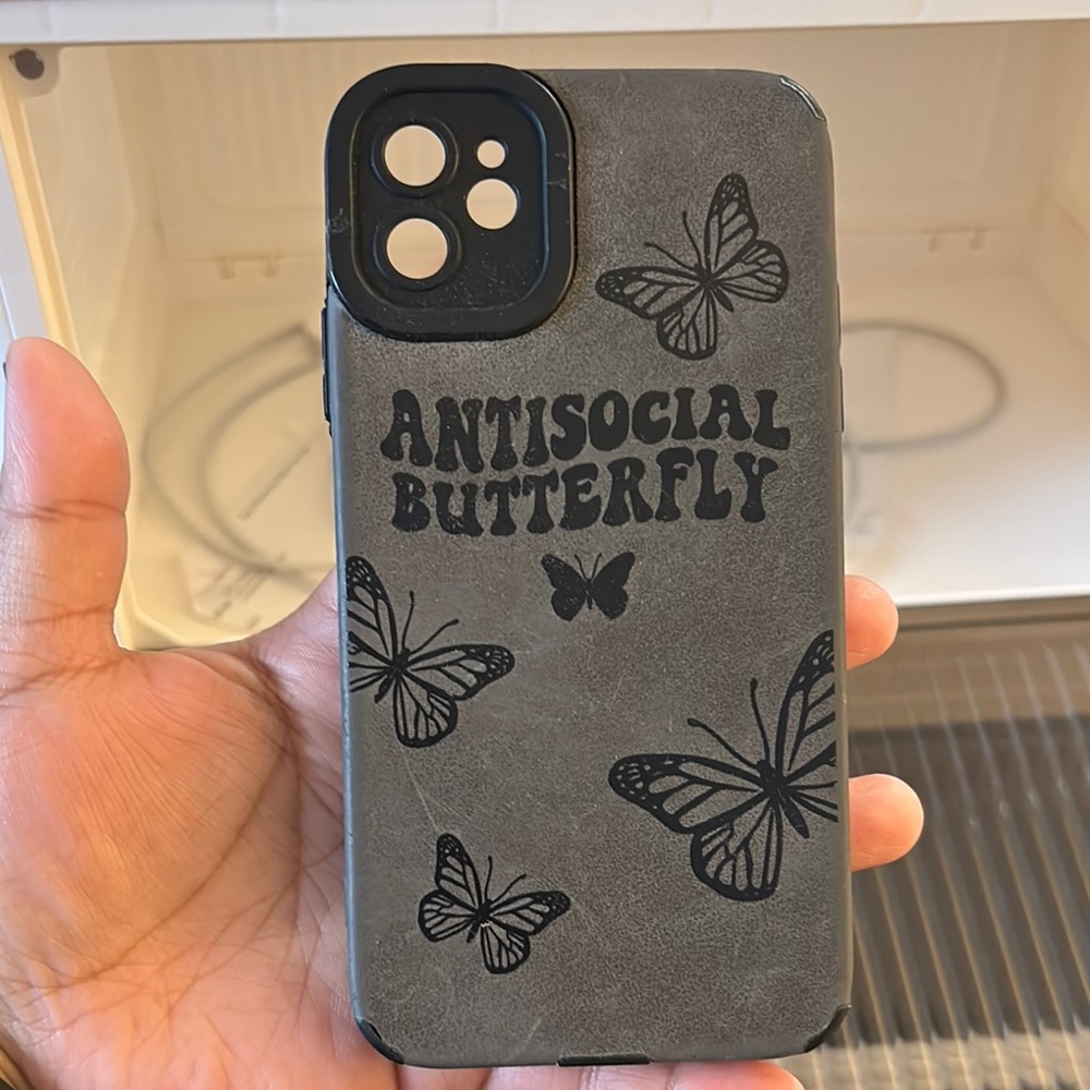 Antisocial Butterfly Phone Case - Black